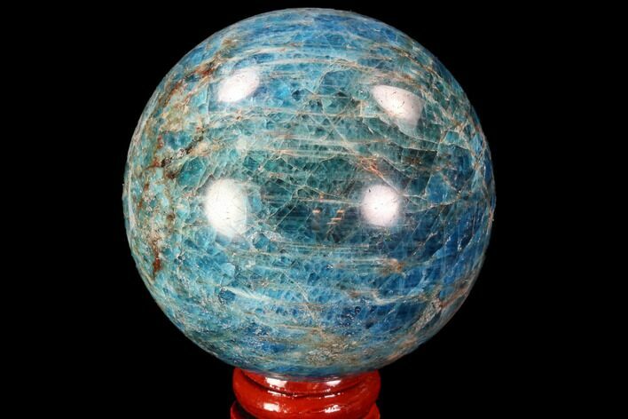 Bright Blue Apatite Sphere - Madagascar #90203